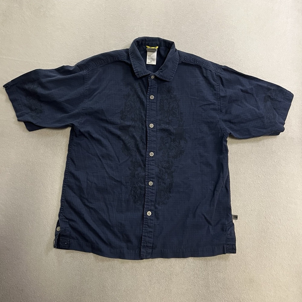 The North Face A5 Series Shirt Men's Size Small Blue Button Up Y2K Pattern